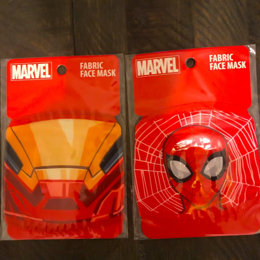 Iron man and spider man face mask